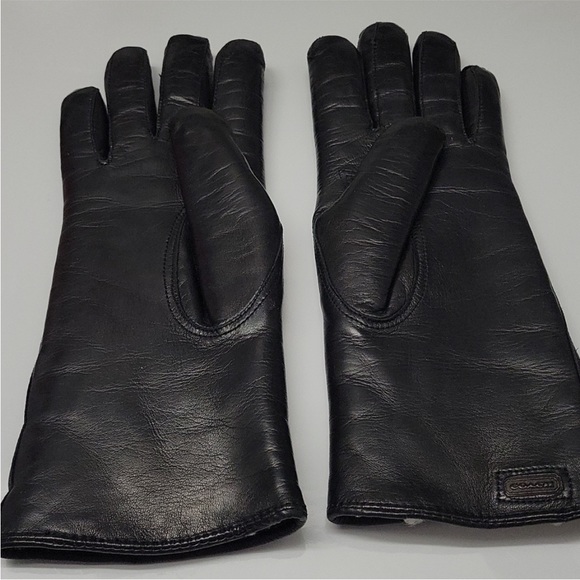 Coach Leather Gloves with Shearling lining - Picture 1 of 3